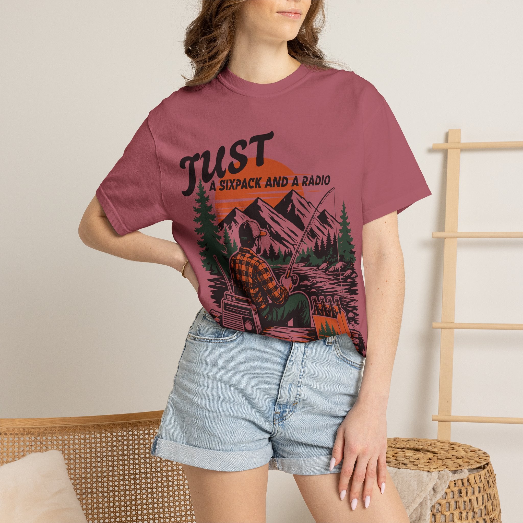 Just A Sixpack And A Radio T-shirt