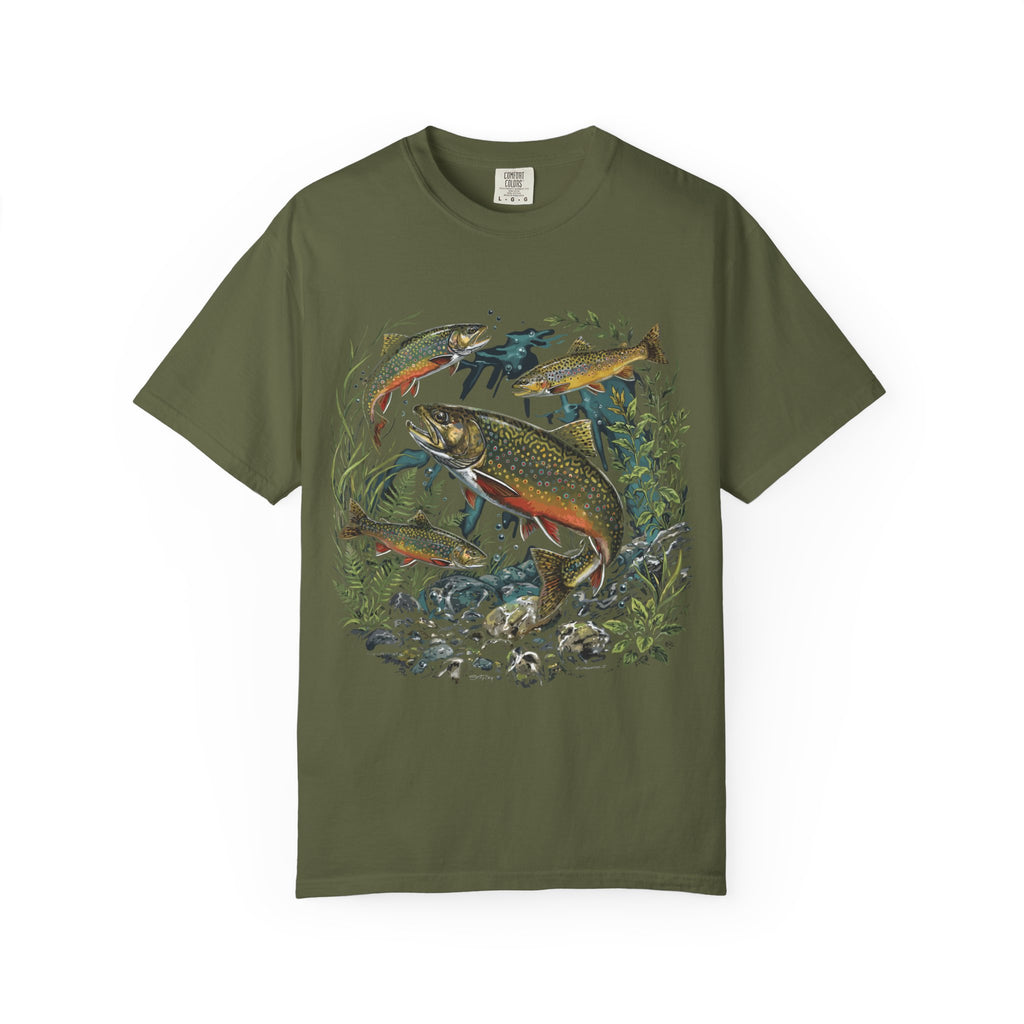 Brook Trout Drawing T-shirt