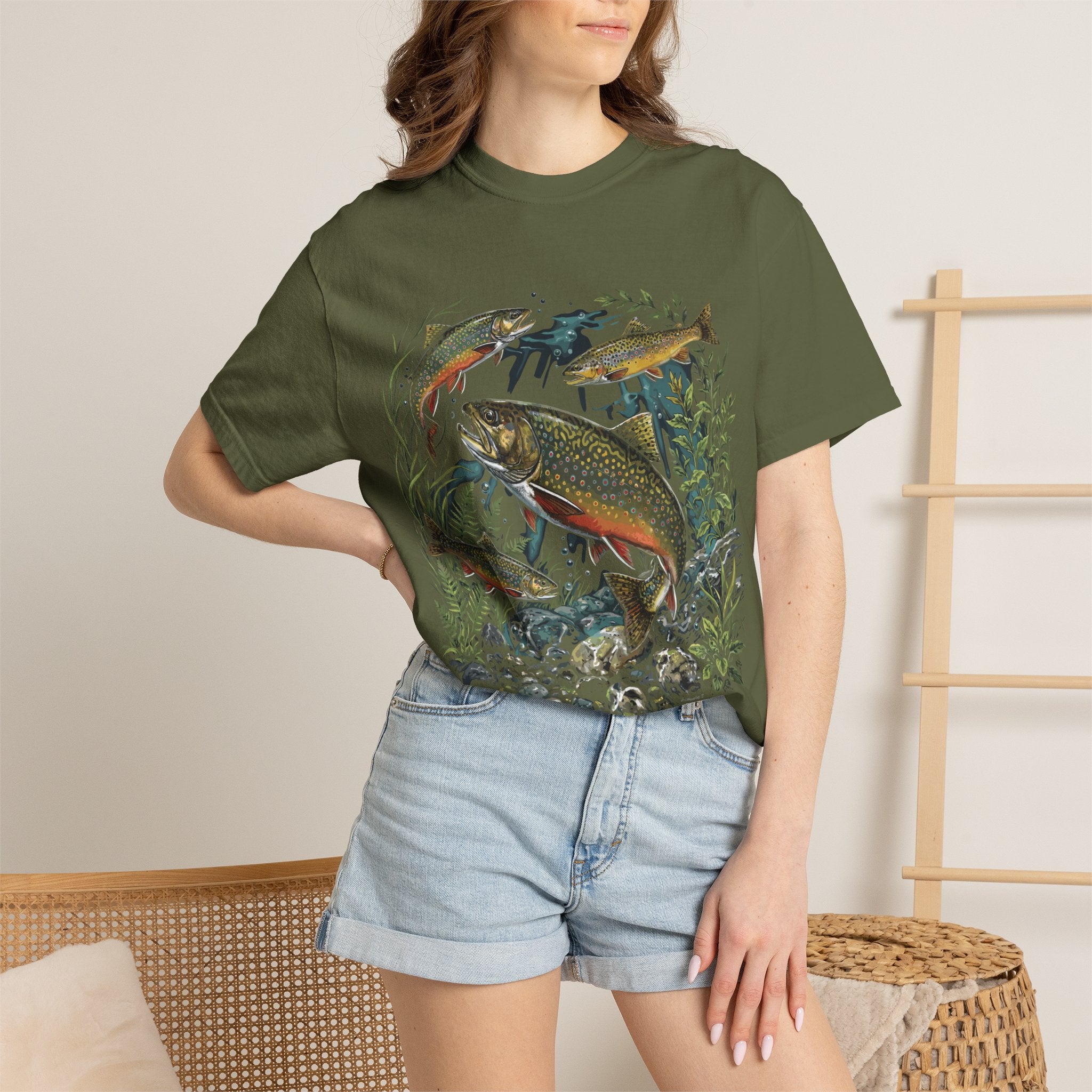 Brook Trout Drawing T-shirt