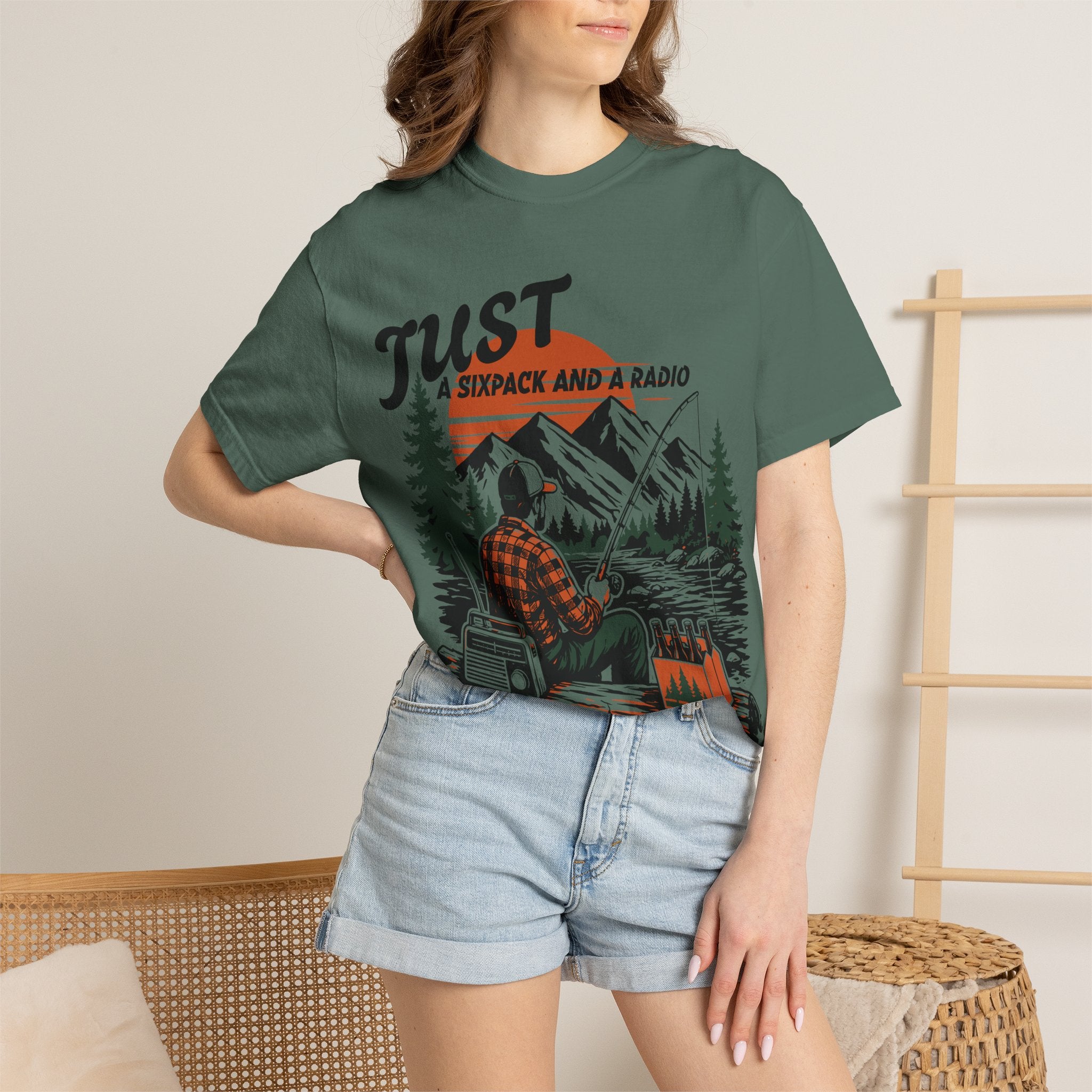 Just A Sixpack And A Radio T-shirt