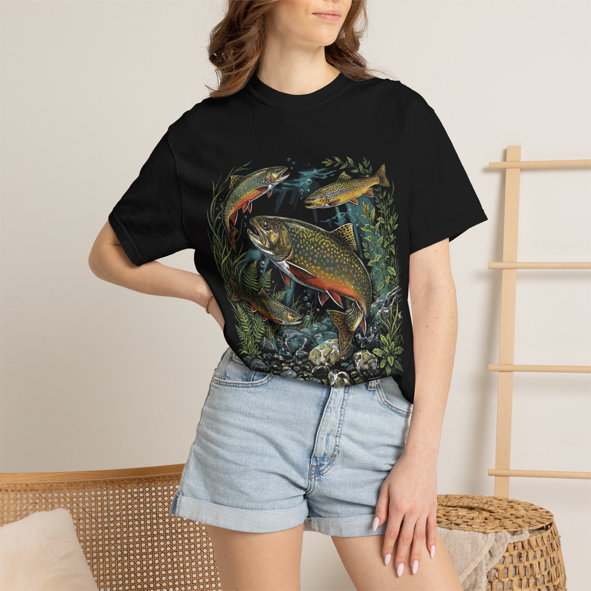 Brook Trout Drawing T-shirt