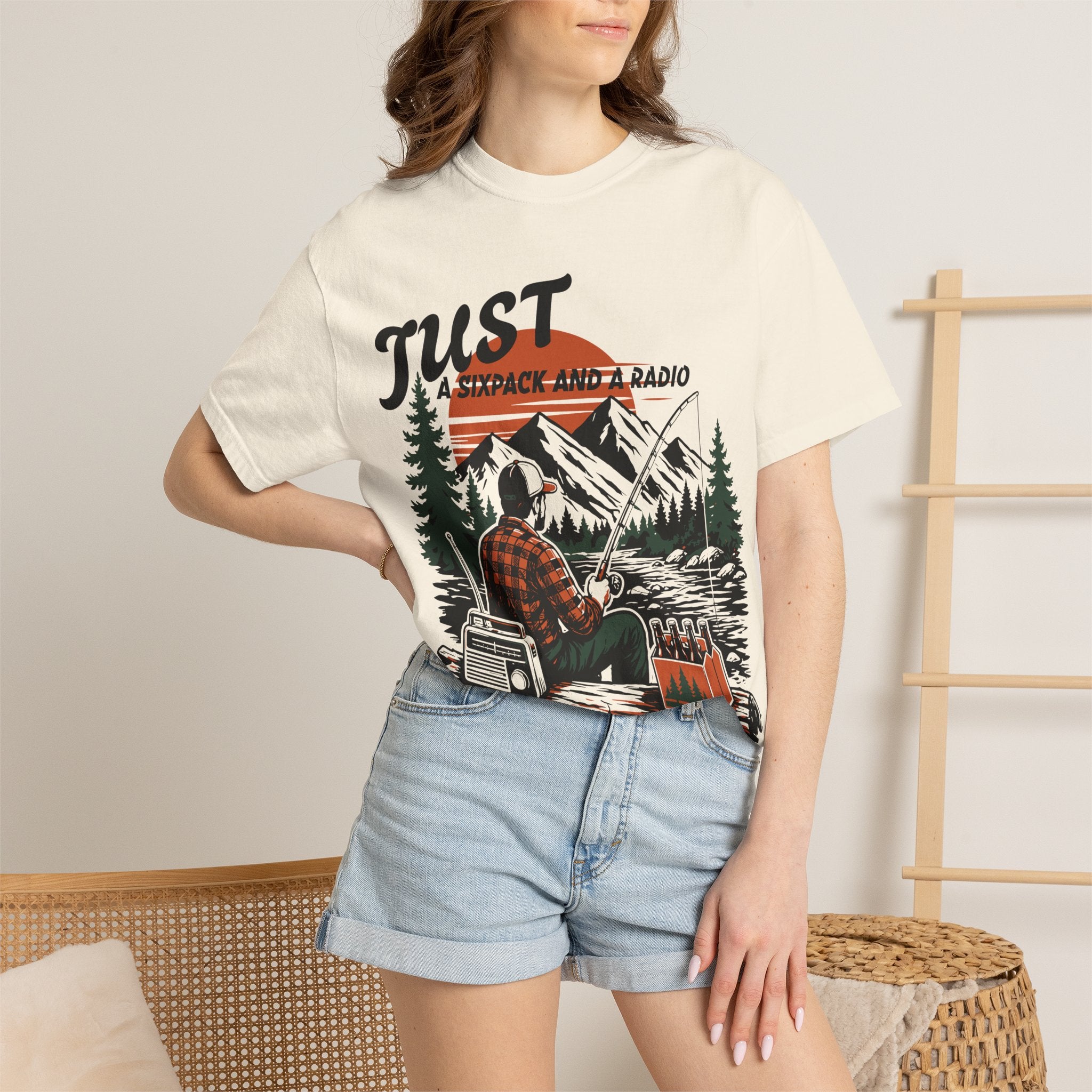 Just A Sixpack And A Radio T-shirt