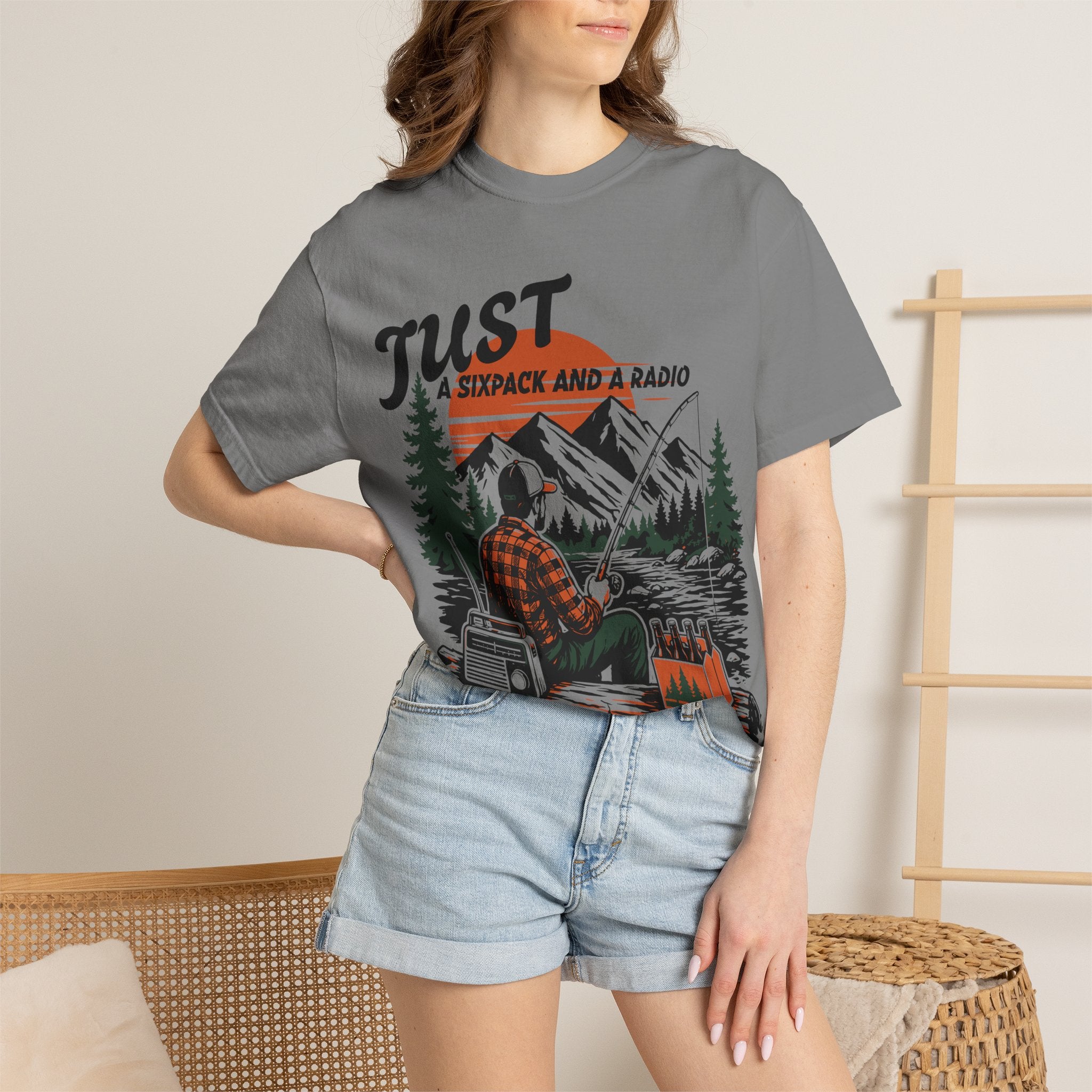 Just A Sixpack And A Radio T-shirt
