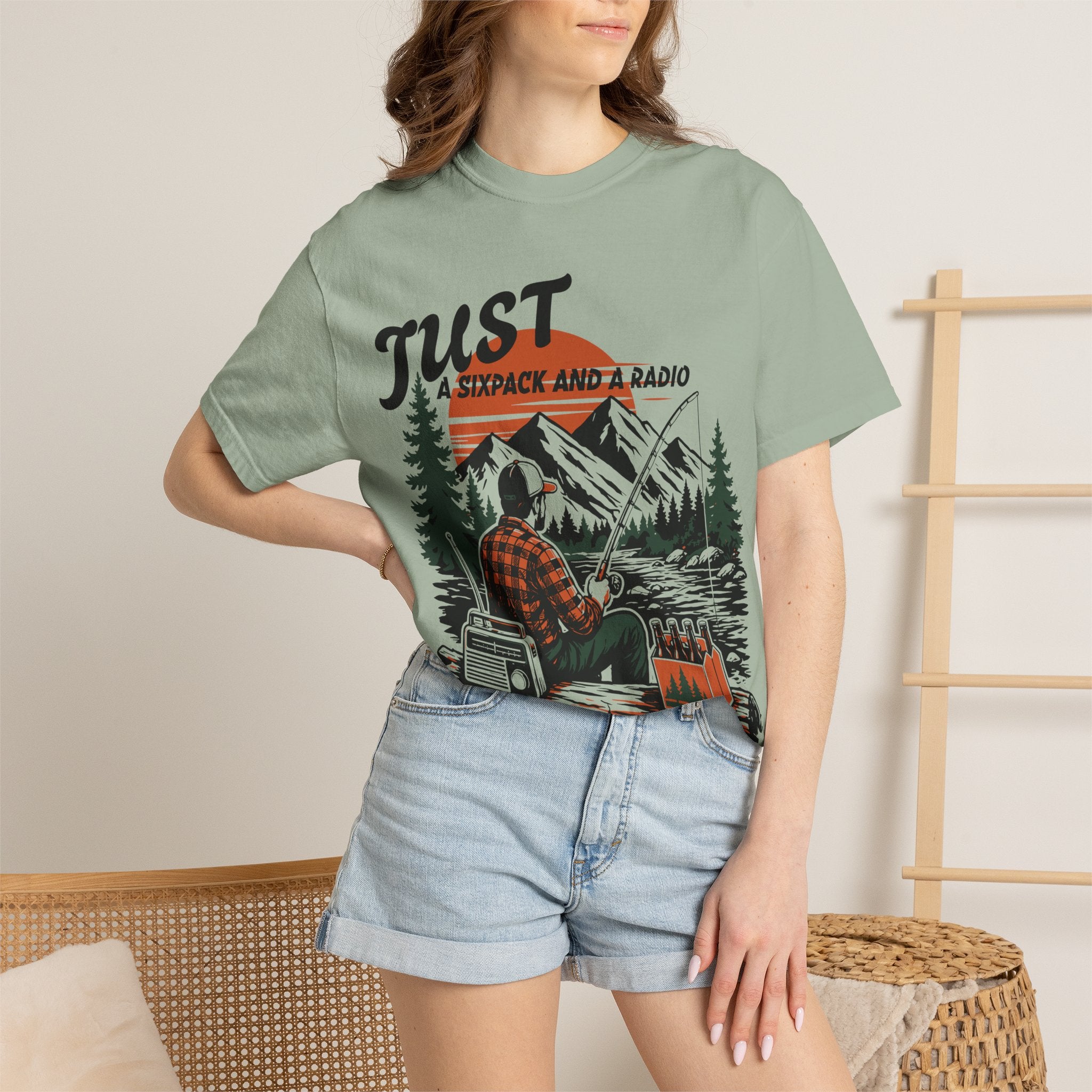 Just A Sixpack And A Radio T-shirt
