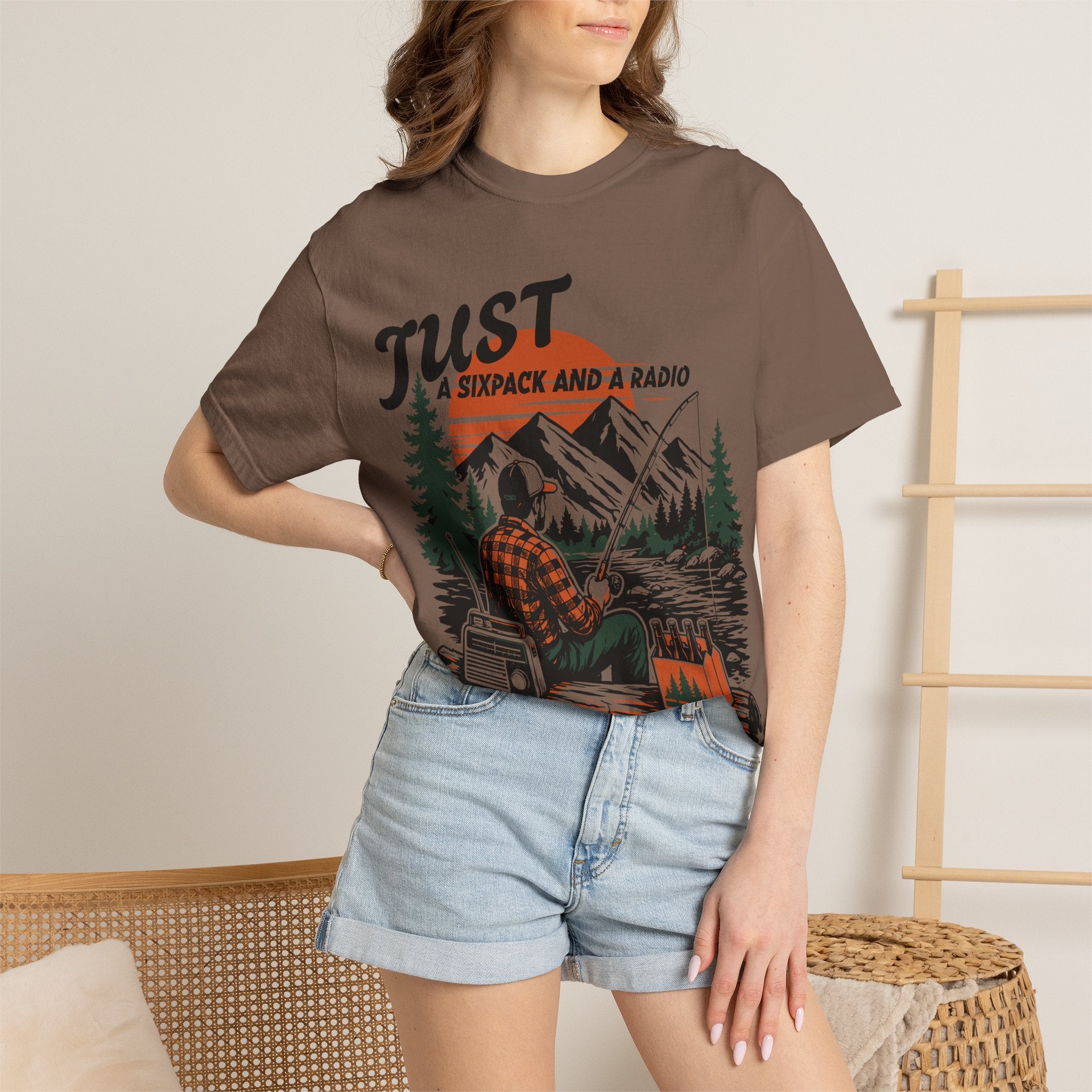 Just A Sixpack And A Radio T-shirt