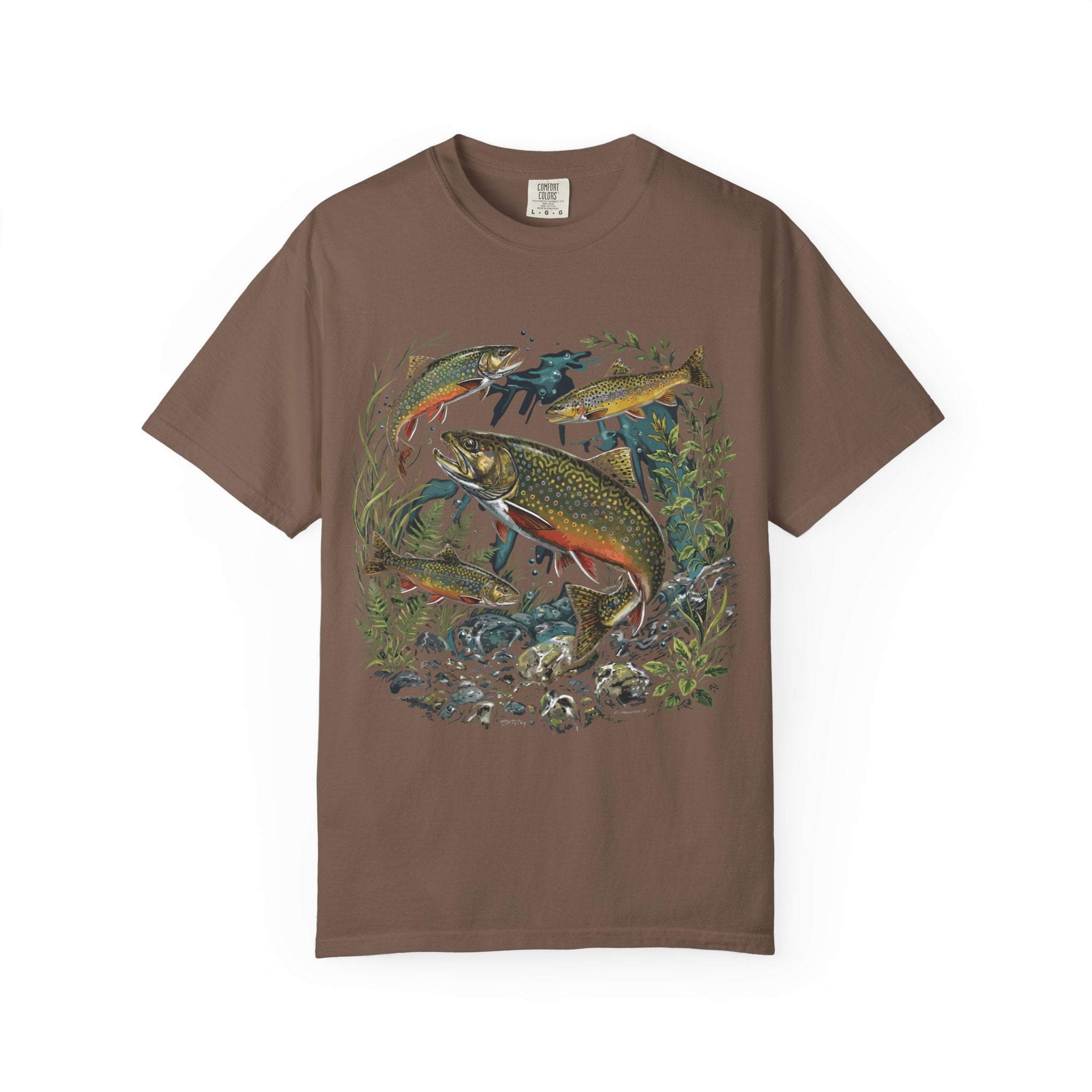 Brook Trout Drawing T-shirt