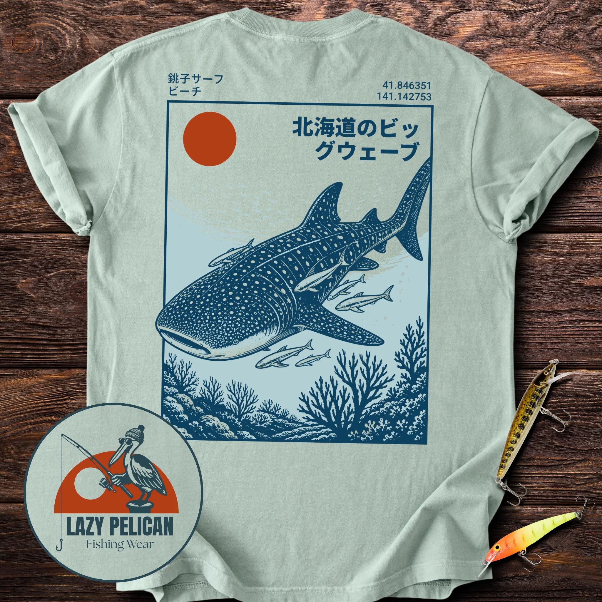 Whale Shark Encounter Back Print T-Shirt