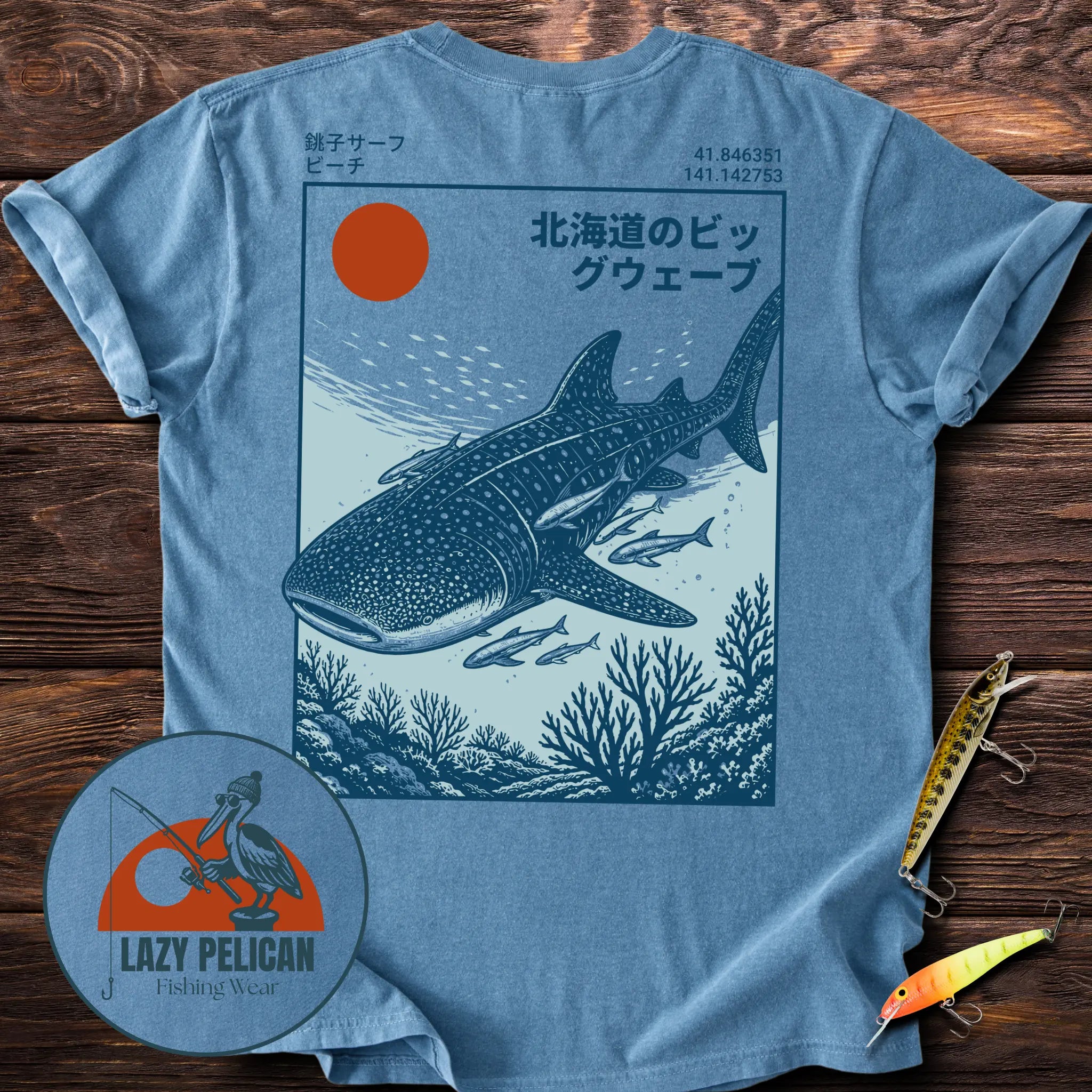 Whale Shark Encounter Back Print T-Shirt