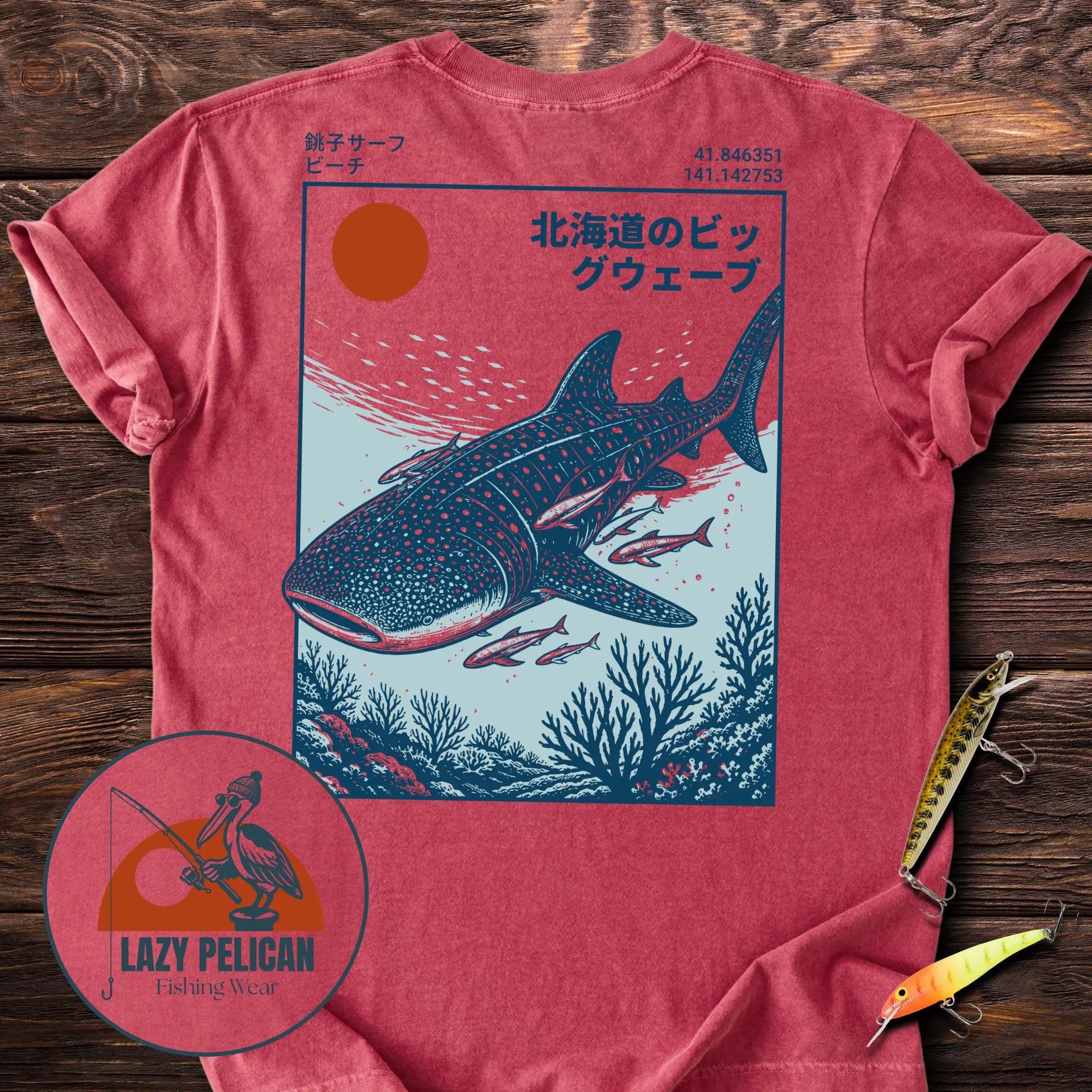 Whale Shark Encounter Back Print T-Shirt