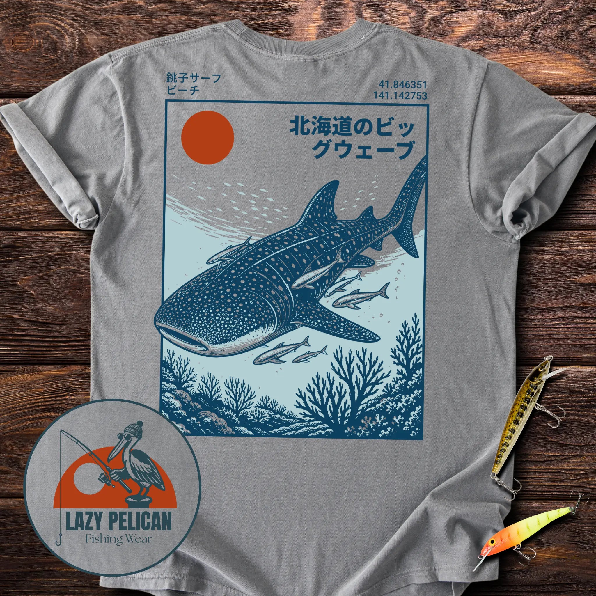 Whale Shark Encounter Back Print T-Shirt