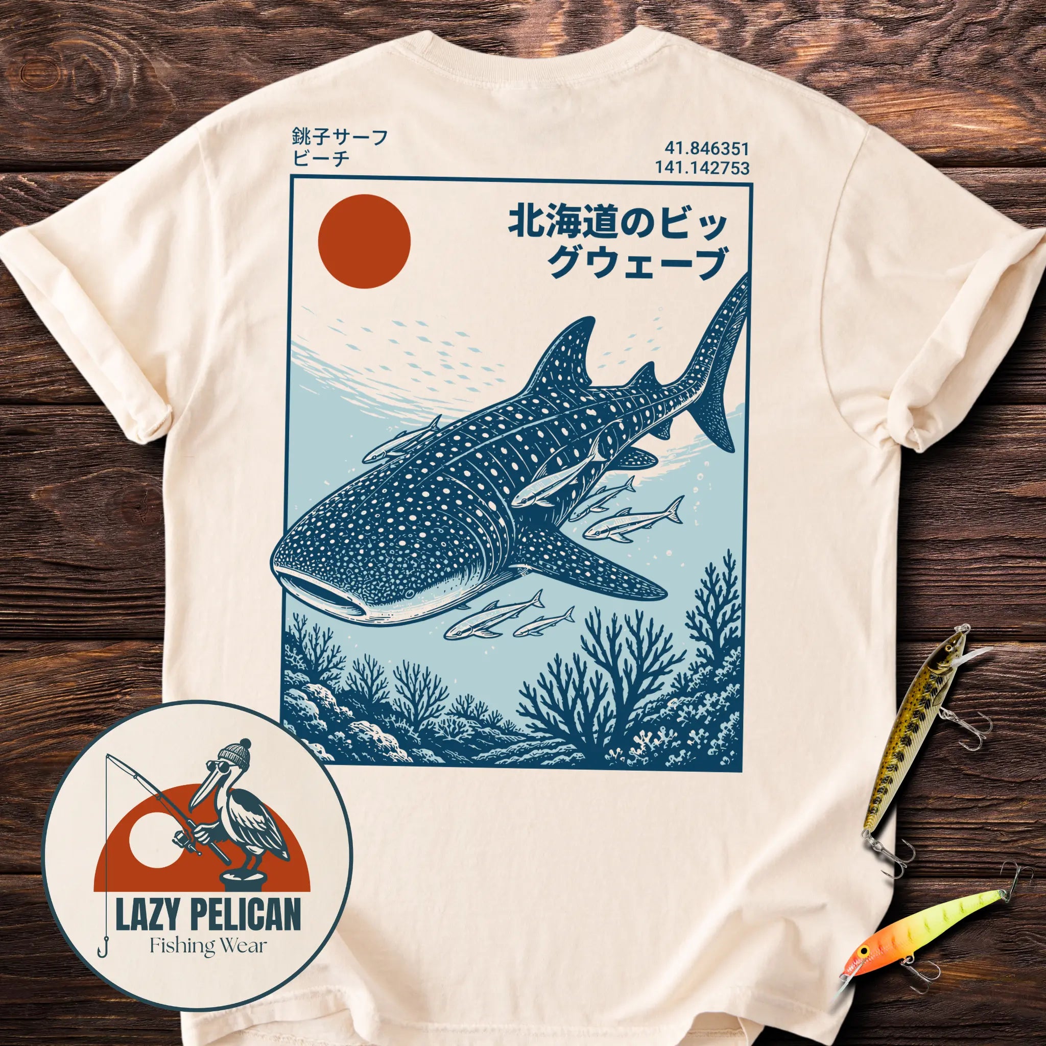 Whale Shark Encounter Back Print T-Shirt